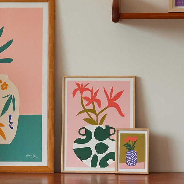 affiche colorée florale