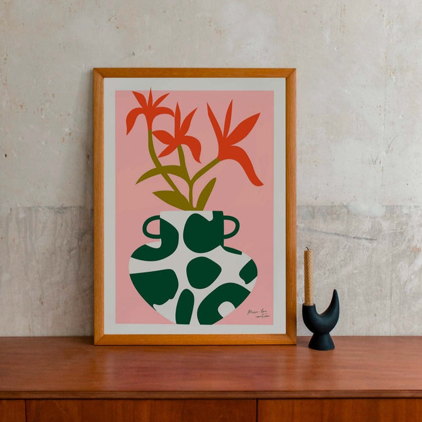 affiche colorée florale